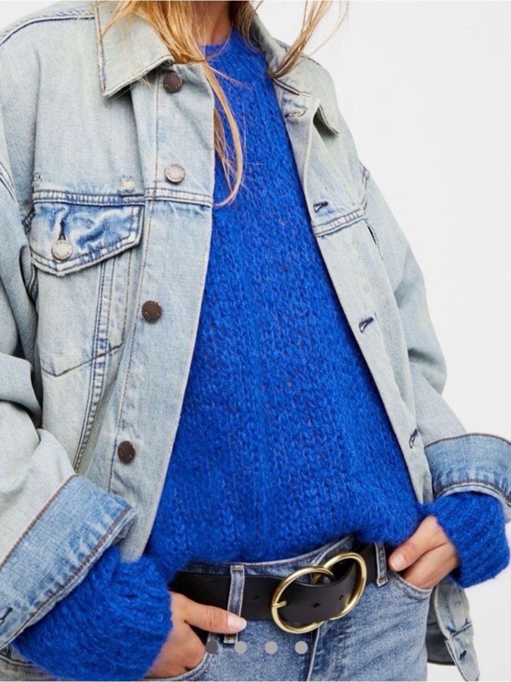 Free people We The Free oversized denim trucker jacket XS/S